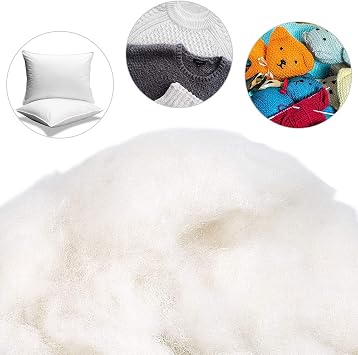 BUTUZE Polyester Fiber, Premium Fiber Fill, Stuffing Beads, 150g Weight Stuffing Beads, Stuffing for Small Dolls Part Pillow Comforter DIY, 250g/8.8oz, Recyclable