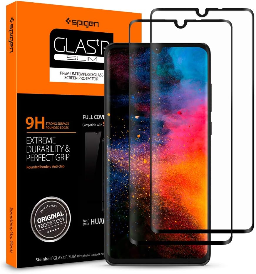 Spigen Full Coverage Tempered Glass Screen Protector for Huawei P30-2 Pack