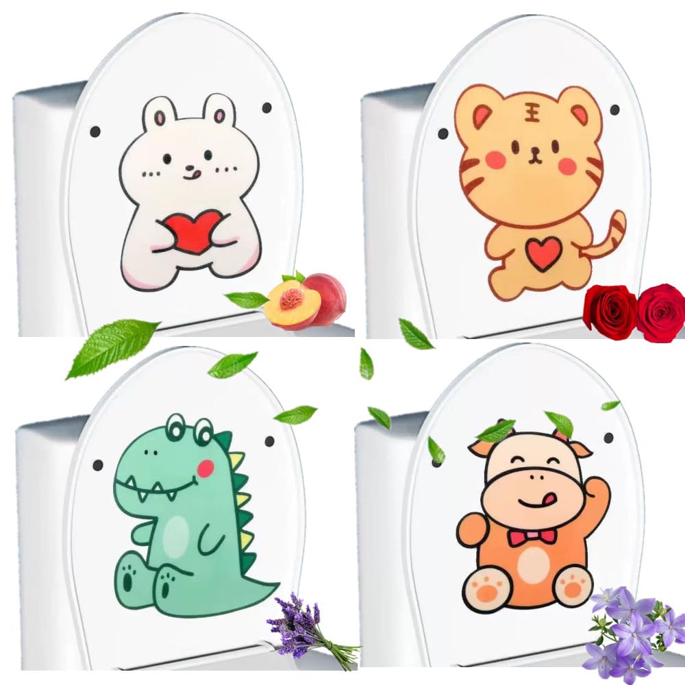 Dlmlemu Toilet Fragrance Stickers, Self-adhesive Aromatherapy, Absorb Odor, Emit Fragrance, 4/8/16pcs Available, Cartoon Bathroom Waterproof Toilet Deodorant Stickers (16PCS)