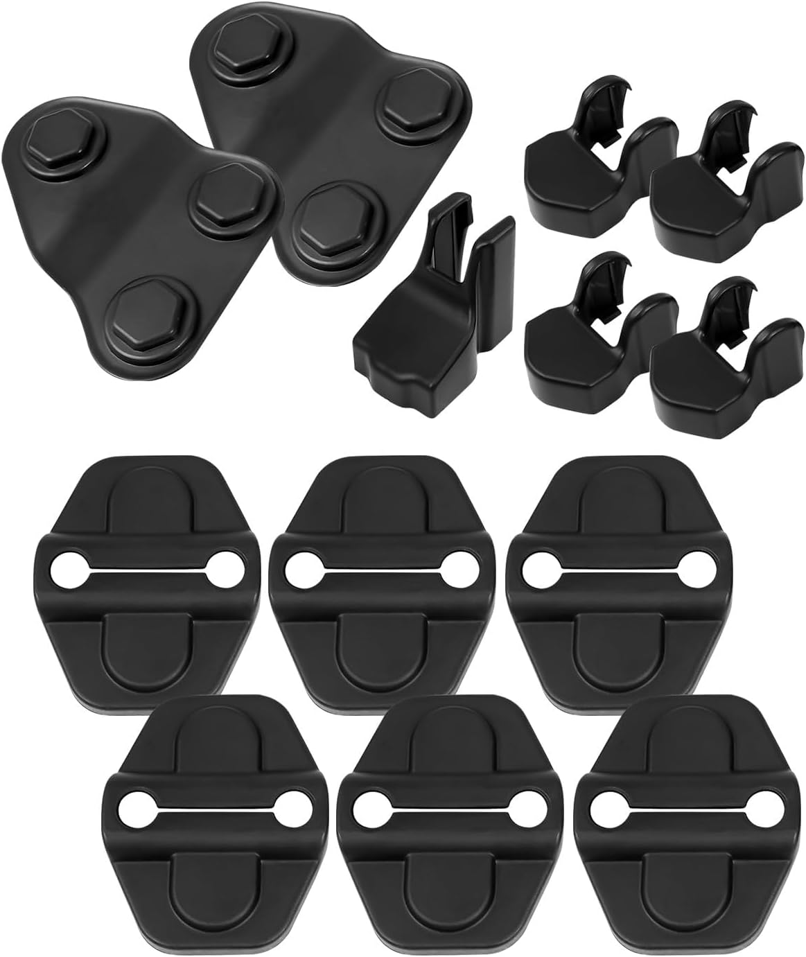 TIKSCIENCE Door Lock Screw Protector Cover ABS Decoration Cover Limit Strap Hinges Footman Loop Bracket Cover Fit for Jeep Wrangler JL JLU Sahara Sports Rubicon Gladiator JT 2018 2019 2020 2021