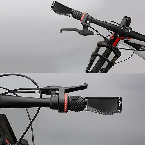 Miniatura 10 de TOPCABIN Empuñaduras de bicicleta 2 unidades de 3.543 in de longitud, empuñaduras cortas para manillar de bicicleta, diseño ergonómico de goma de