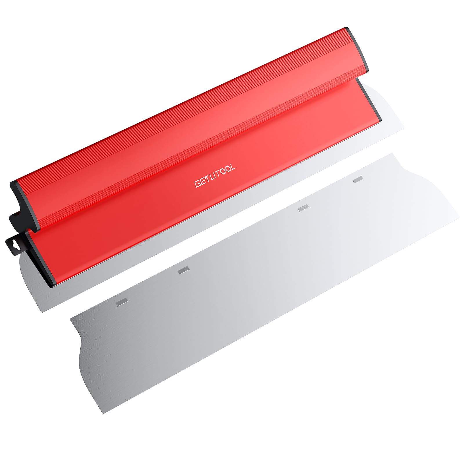 GETLITOOL Couteau à Enduire en Acier Inoxydable,60cm,Lisseuse Enduit,Spatule Enduit de Lissage Set,Outils de Cloison Sèche Grandes Surfaces Avec lame de rechange et Manche D'extension à 1.3m