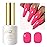 Imtiti Pink Gel Nail Polish, 0.5 Fl Oz Neon Pink Gel Polish Soak Off LED UV Spring Summer DIY Nail Art Starter Manicure Salon
