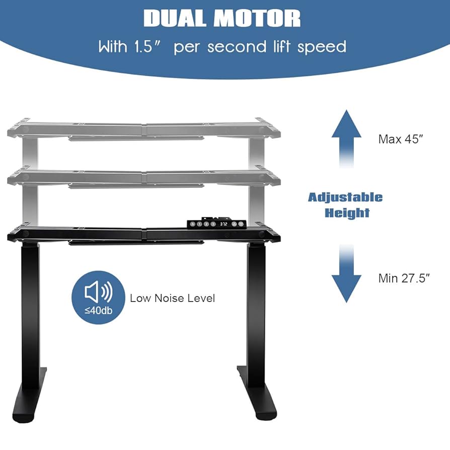 Amazon.com: Tangkula Dual Motor Electric Standing Desk Frame