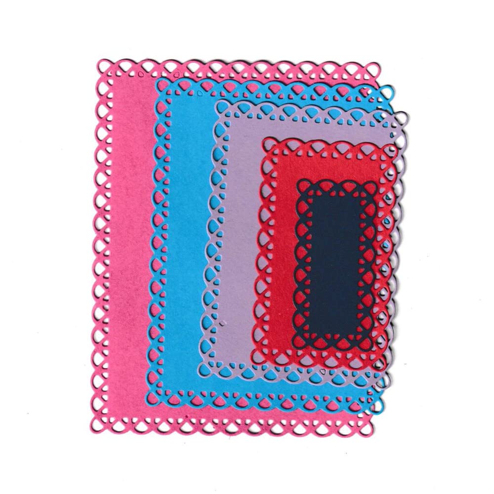 Metall-Stanzform „Rechteck-Rahmen“ – 14x10,2 Cm, Für Scrapbooking, Karten & DIY-Prägung