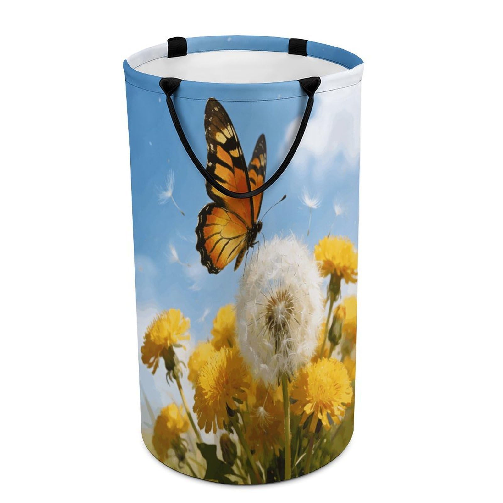 Golden Whispers Laundry Hamper 86L Waterproof Collapsible Clothes Basket with Double Handles Freestanding Foldable Laundry Basket Large Clothes Hamper for Bathroom