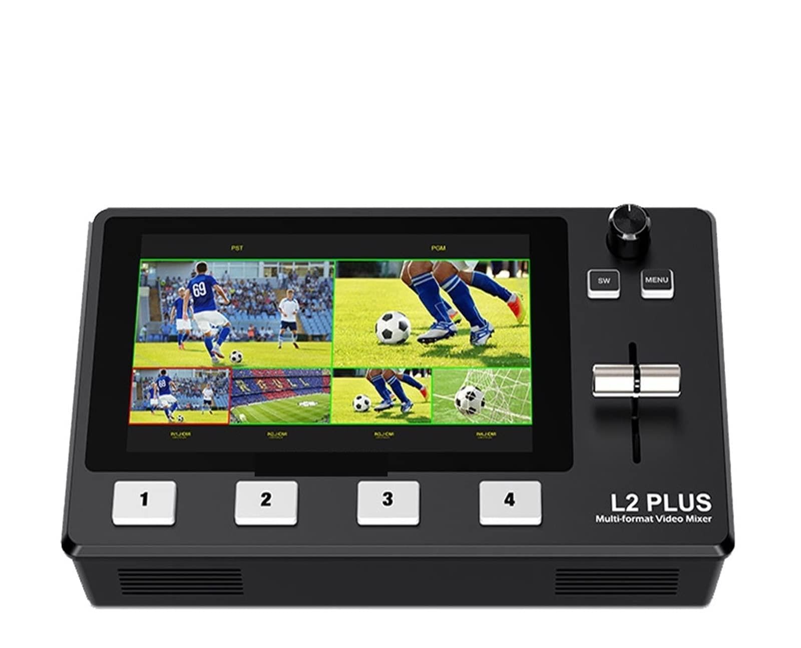 CUDTAPI L2 PLUS 5.5" LCD Multi-camera Video Mixer Switcher With Touch Screen PTZ Control Chroma Key USB3.0 For Live Streaming