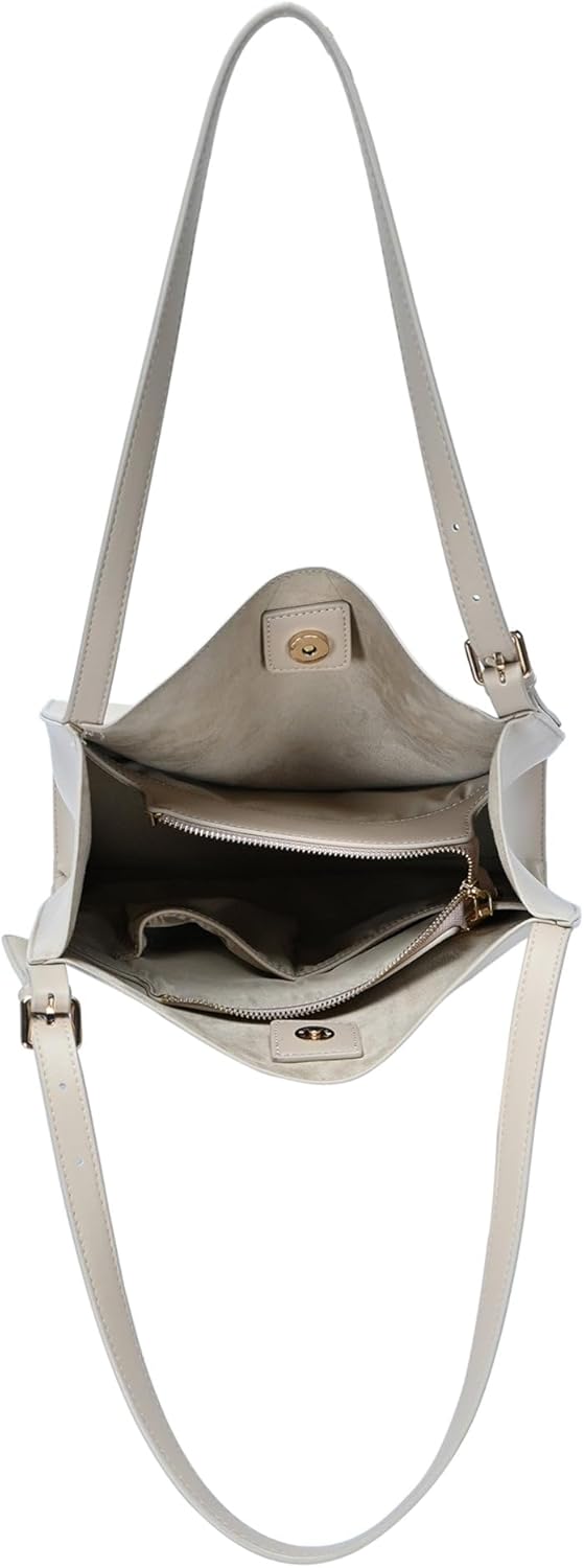Sadie Tote Bag | Vegan Leather Shoulder Bag for Women | Triple Compartment Handbag with Adjustable Straps & Multiple Pockets