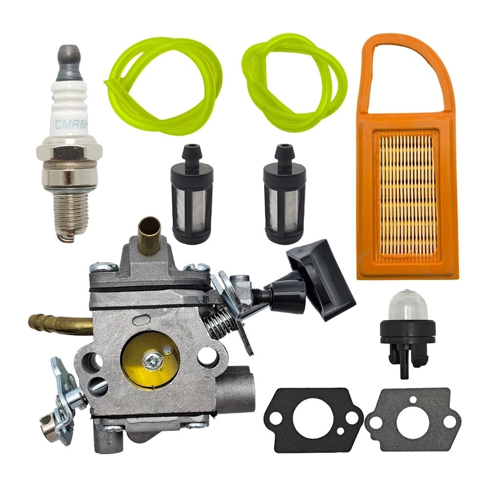 Kit de Ajuste carburador, Filtro, Manguera Combustible, cebador y Bombilla for soplador Mochila BR550, BR600 BR500 C1Q-S183