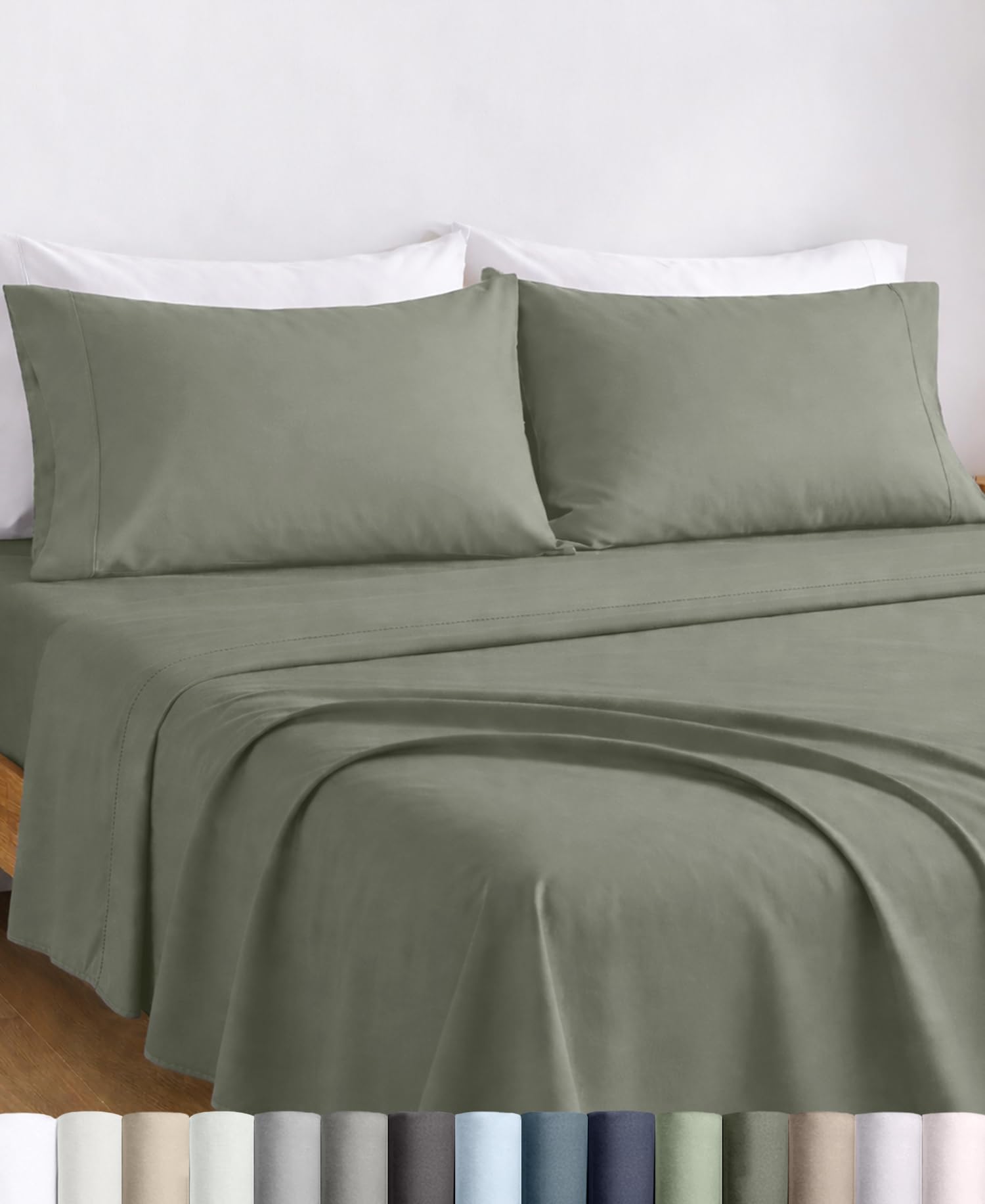 California Design Den 100% Egyptian Cotton Bed Sheets Queen Size