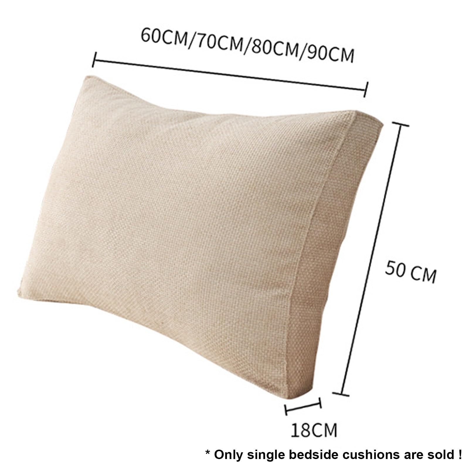 Sofakissen mit Abnehmbarem Waschbarem Kissenbezug, Reißverschluss Samt + Baumwolle Rückenkissen für Sofas mit Kopfteil, Bequem und Entspannend(Green,80x50x18cm (1pc))