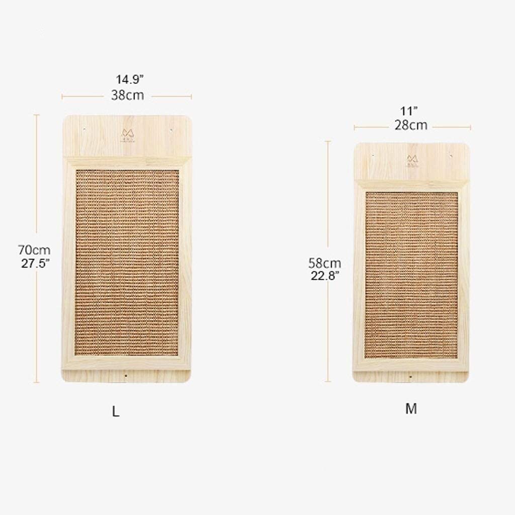 Juguete de Agarre de Gato Rascador Para Gatos Para Uso Montado En El Piso O En La Pared Rascadores Para Gatos De Tablero De Sisal Duraderos Que Ahorran Espacio Tableros Afiladores de Uñas(70*38*2.4cm)