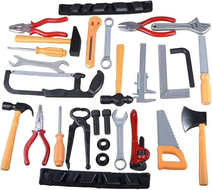 Amazon.com: Gresdent 28 Pcs Kids Toy Tool Set Construction Party ...