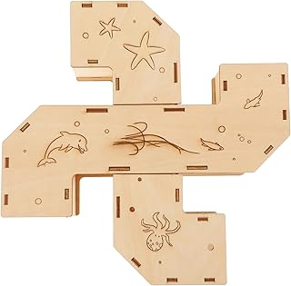 CORHAD Brinquedo Túnel De Hamster De Madeira Chinchila Casa Túnel De Rato Multi Câmara Esconderijo De Hamster Tubos E Túneis Kit Labirinto Criativo Casa Rato Esconder Labirinto Labirinto