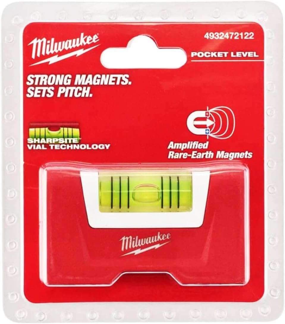 Milwaukee Black Torpedo Compact Spirit Level 3" - Magnetic Red