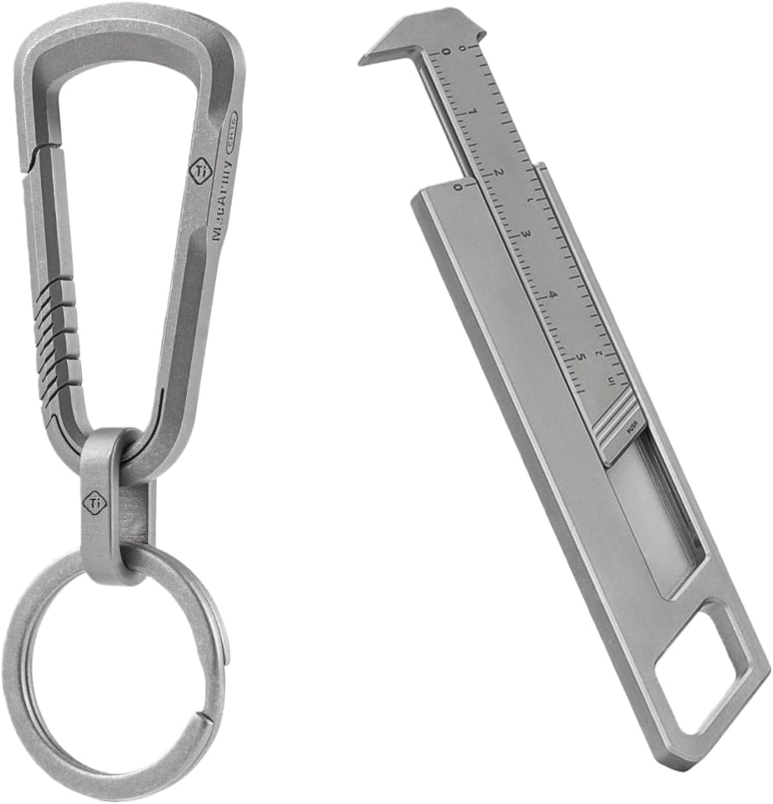 MecArmy RU01 Titanium Caliper + CH16 Quick-Release Keychain EDC Set