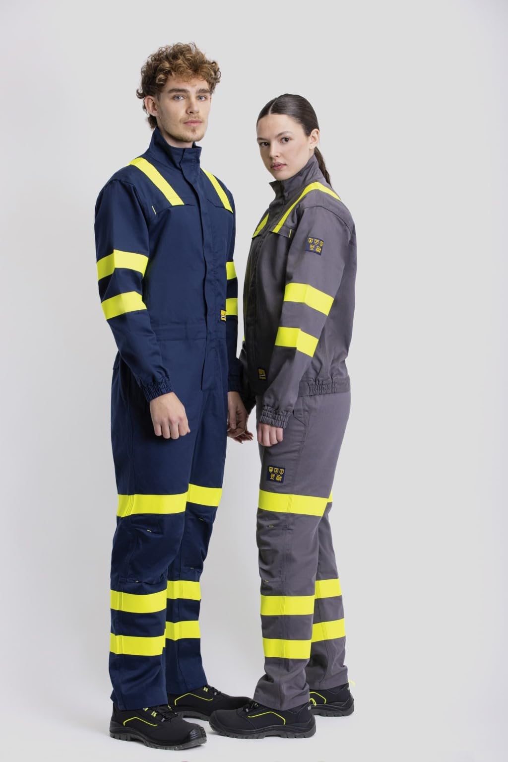 WORKTEAM B1496 Pantalón Ignífugo Antiestático Soldadura Arco Eléctrico Visibilidad Realzada Cintas Fluorescentes