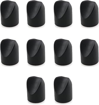 HJGarden 10PCS 22mm Round Tube Adjustment Telescopic Hollow Fixed Connecting Pipe Sleeve Black Plastic End Cap Folding Chair Cover