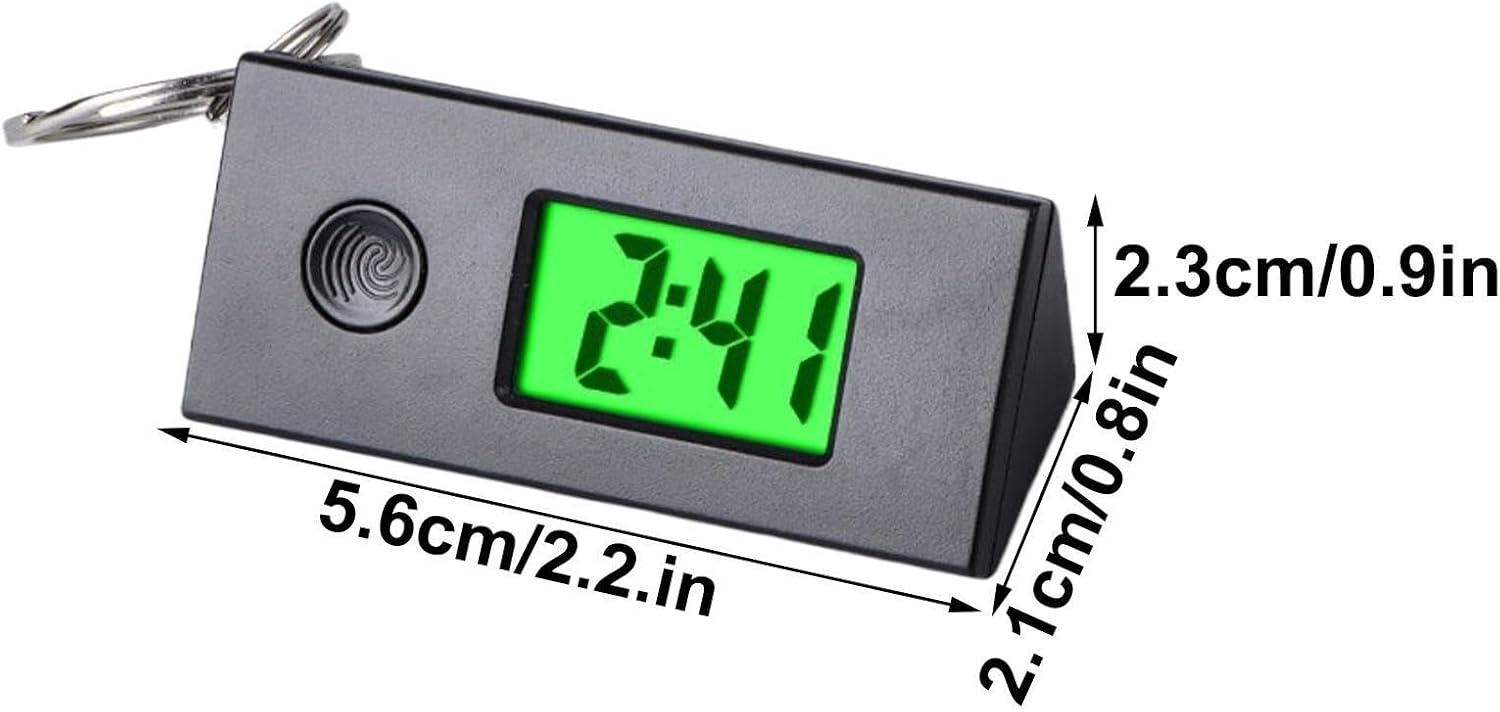 Portable Watch, Keychain Digital Clock, Hanging Chronometer Tool, Small image 2