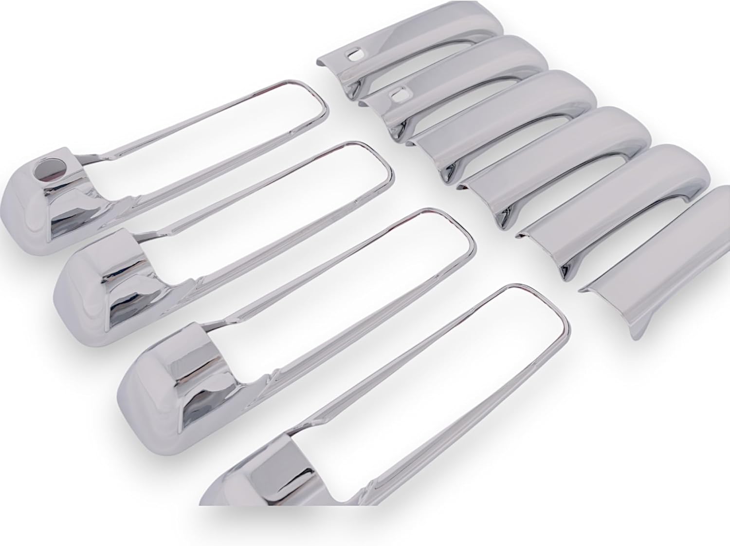 Trim Illusion Snap On Chrome Car Door Handle Cover Compatible with Ram 1500, 2500, 3500 2013-2018, Compatible with Ram 1500 Classic 2019-2023, DH275