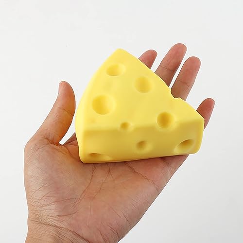 Miniatura 4 de Pelota antiestrés de queso simulado, paquete de 2 juguetes para apretar, reductor de ansiedad, juguete sensorial divertido para niños y niñas (2)