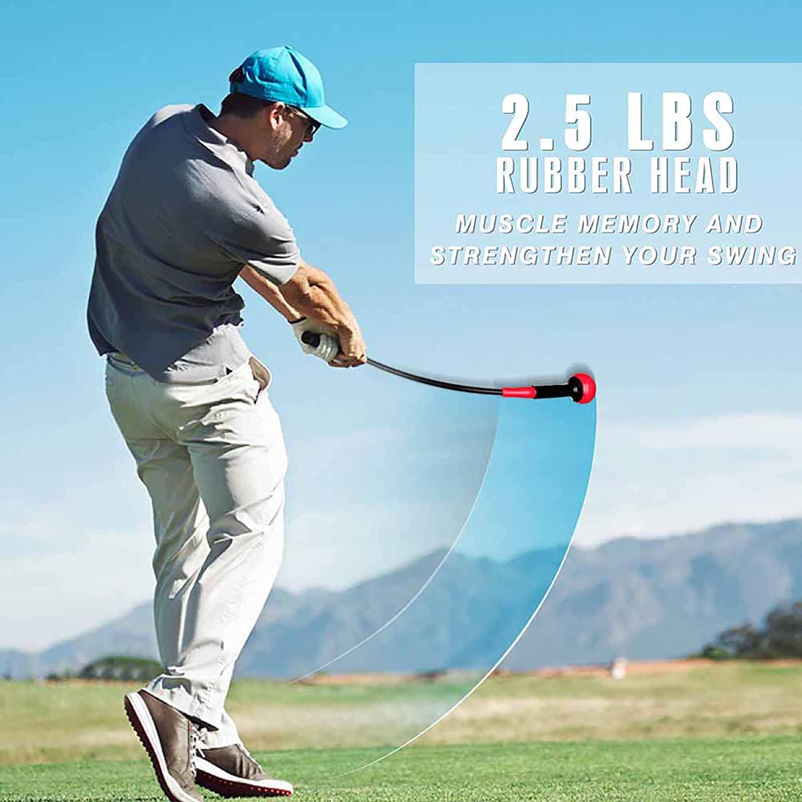 DYTWXG Golfschwung-Trainerhilfe, Golfschwung-Trainer-Aufwärmstab, Übungstraining, Chipping, Schlagen, Golfzubehör, zur Korrektur für Stärke, Griff, Tempo und Flexibilität