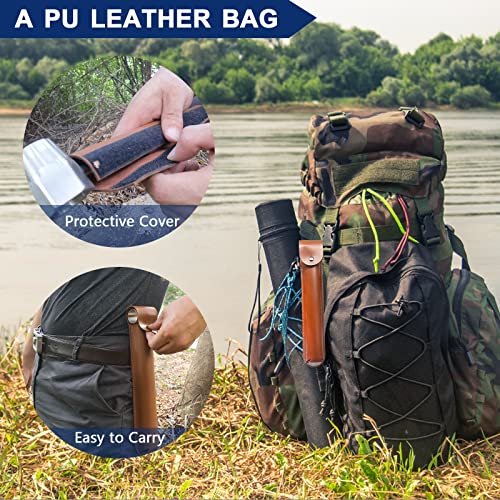 Handbohrer Bushcraft Manueller Schraubenschlüssel, Handbohrer Outdoor Schlangenbohrer Bushcraft mit Holster& Blow Fire Tube, Holzbohrer Scotch Eye für Outdoor/Camping/Bushcraft Settlers