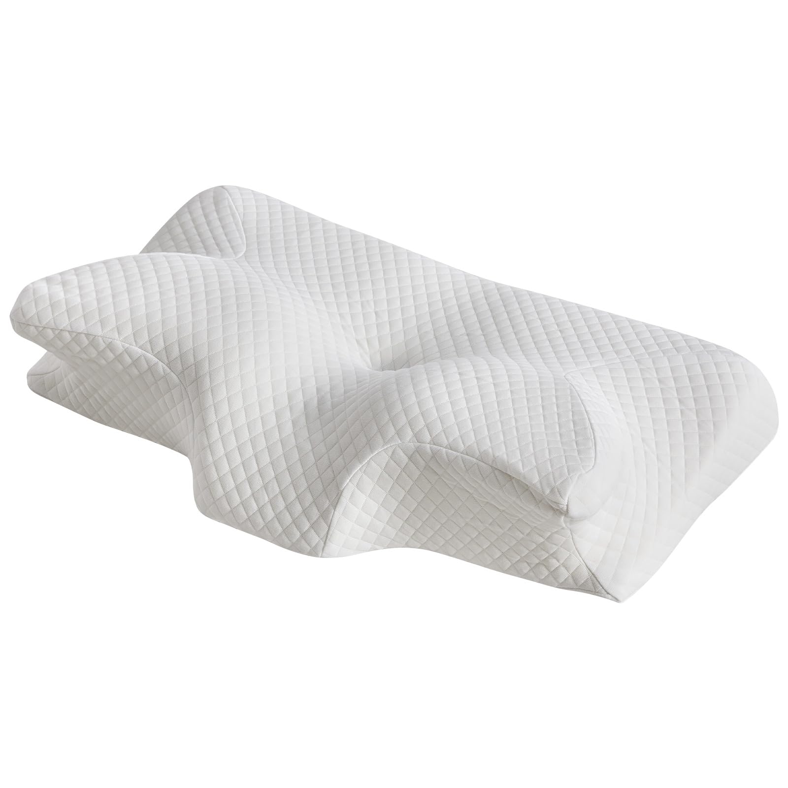 Pillow for Neck Pain Relief Cervical Neck Pillow Side Sleeper Pillow Memory Foam Pillows for Sleeping with Pillowcase