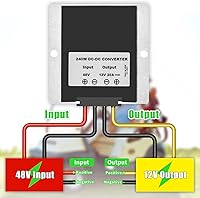 Vista 6 de DC 48 V reductor a 12 V 20 A 240 W IP65 convertidor impermeable de voltaje CC reductor módulo transformador, voltaje de entrada 30-60 V regulador