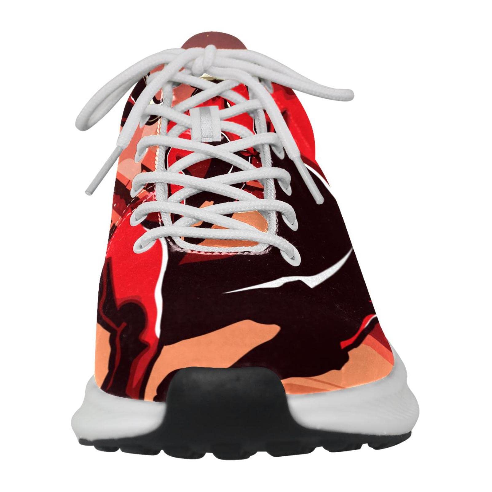 Scarpe da ginnastica uomo personalizzate Scarpe da passeggio leggere in esecuzione Scarpe da ginnastica casual atletiche rosse Angry, Multicolore, 42 EU