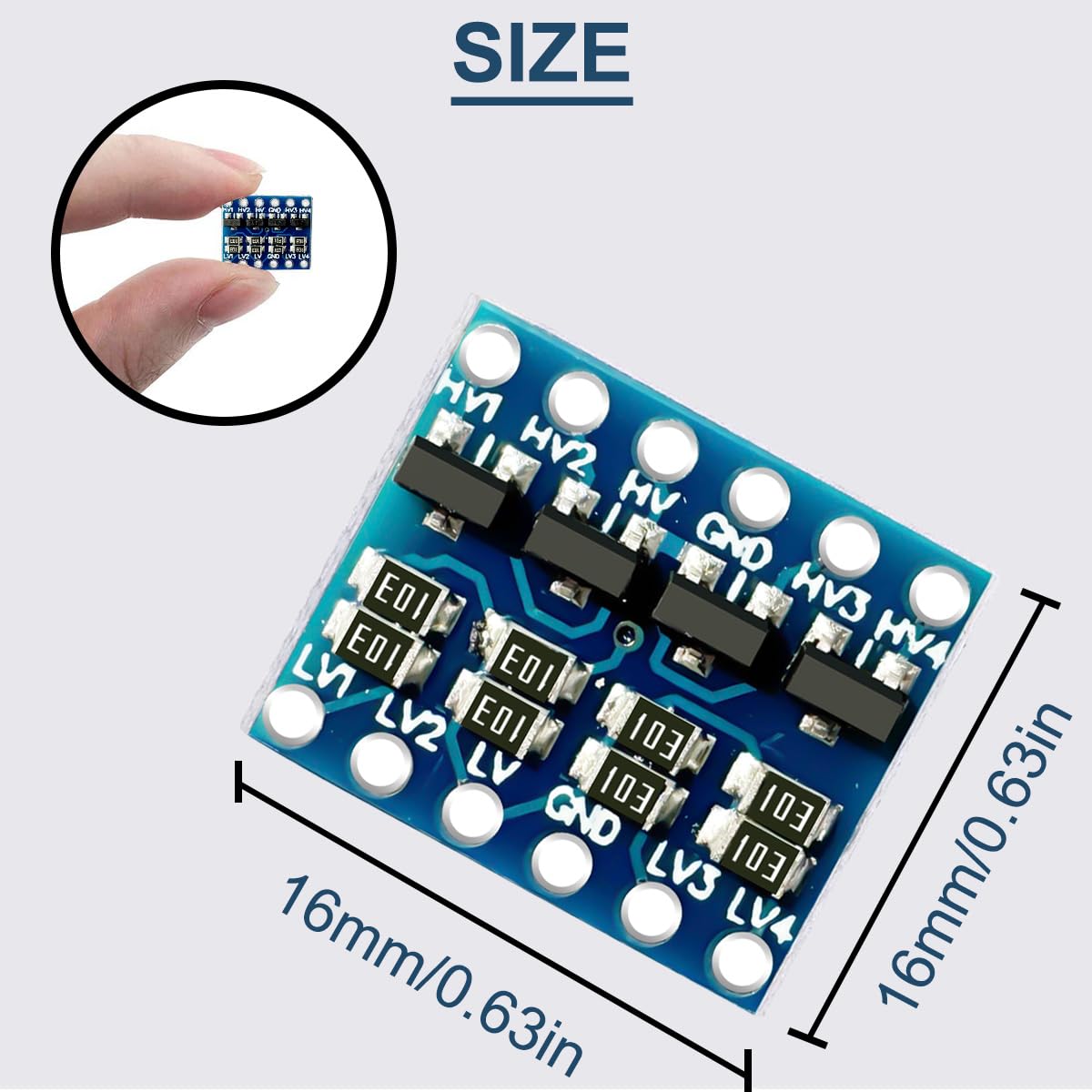 DAOKAI 10PCS IIC I2C Logic Level Converter 4 Channels Bi-Directional Level Voltage Module 3.3-5V Shifter for Arduino, with Dupont Cable