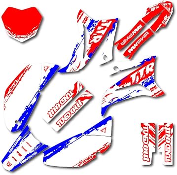 Red White and Blue Slick Racing Graphics kit Fits Yamaha 08-25 TTR125 TTR 125 Decal Kit