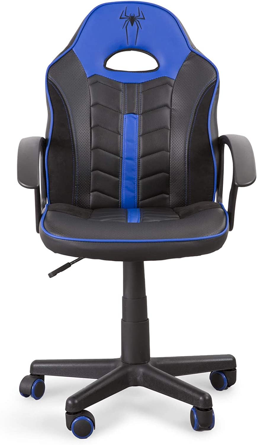 Shiito | Modelo Goblin | JC - Silla Gaming | Ergonómica con Respaldo reclinable | Tapizada en Piel sintética de Color Azul - Negro