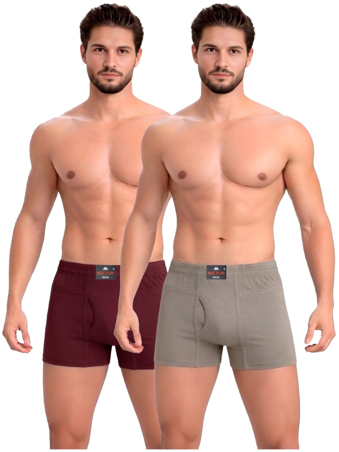 Mens Boxer Briefs Cotton Pack of 2 with Dual Pockets | Inner Elastic Waistband Trunks for Men | Soft Breathable Innerwear | Stretchable Comfort Fit | Colors May Vary-image-16
