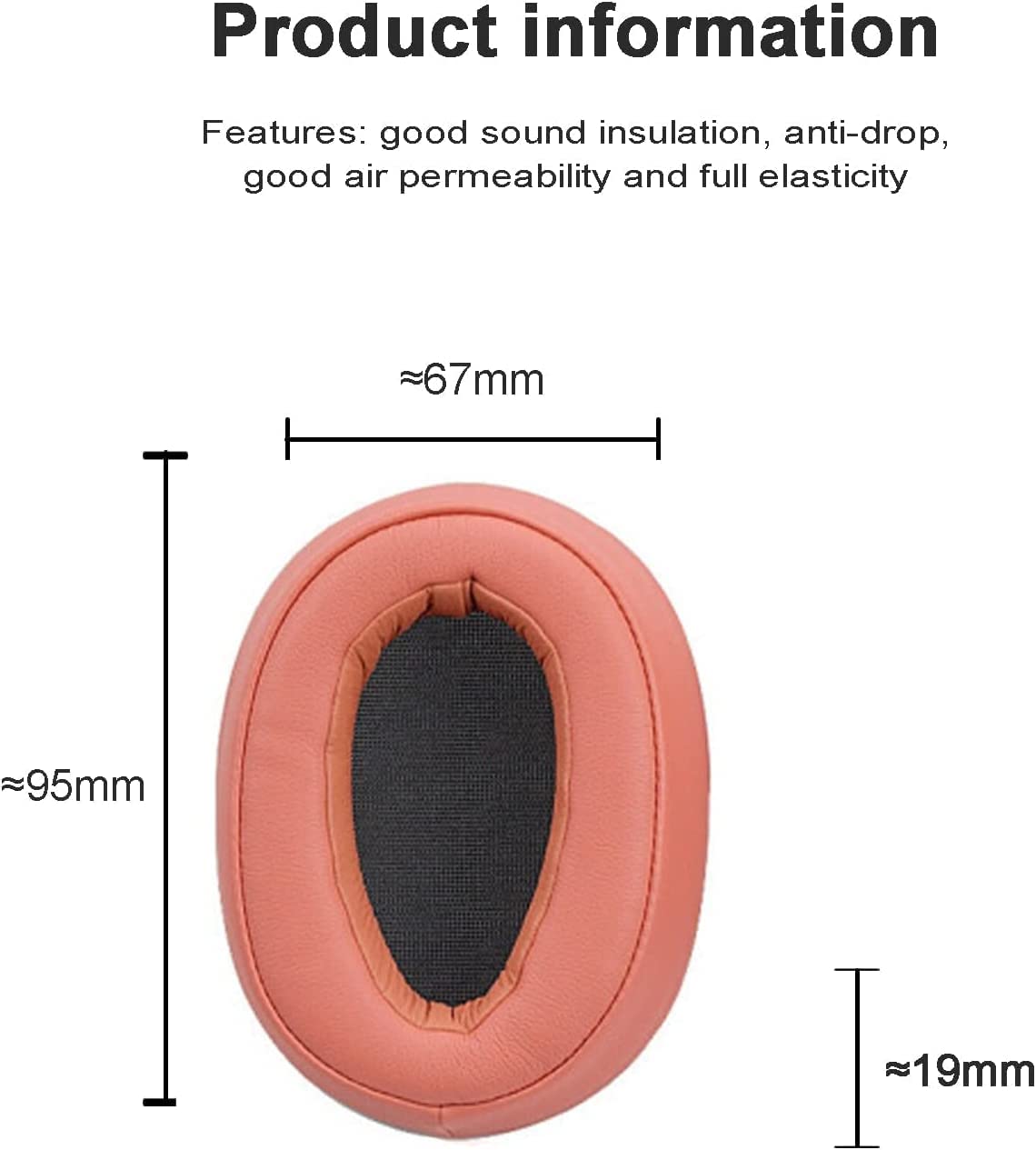 Ersatz-Ohrpolster Für Sony MDR-100ABN/WH-H900N Kopfhörer – Rot, Mit Memory-Schaum Für Besseren Sound