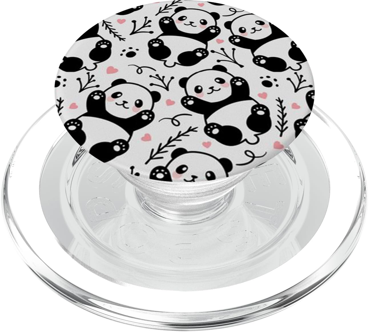 Cute and fun panda design for panda bear Panda monium PopSockets PopGrip for MagSafe