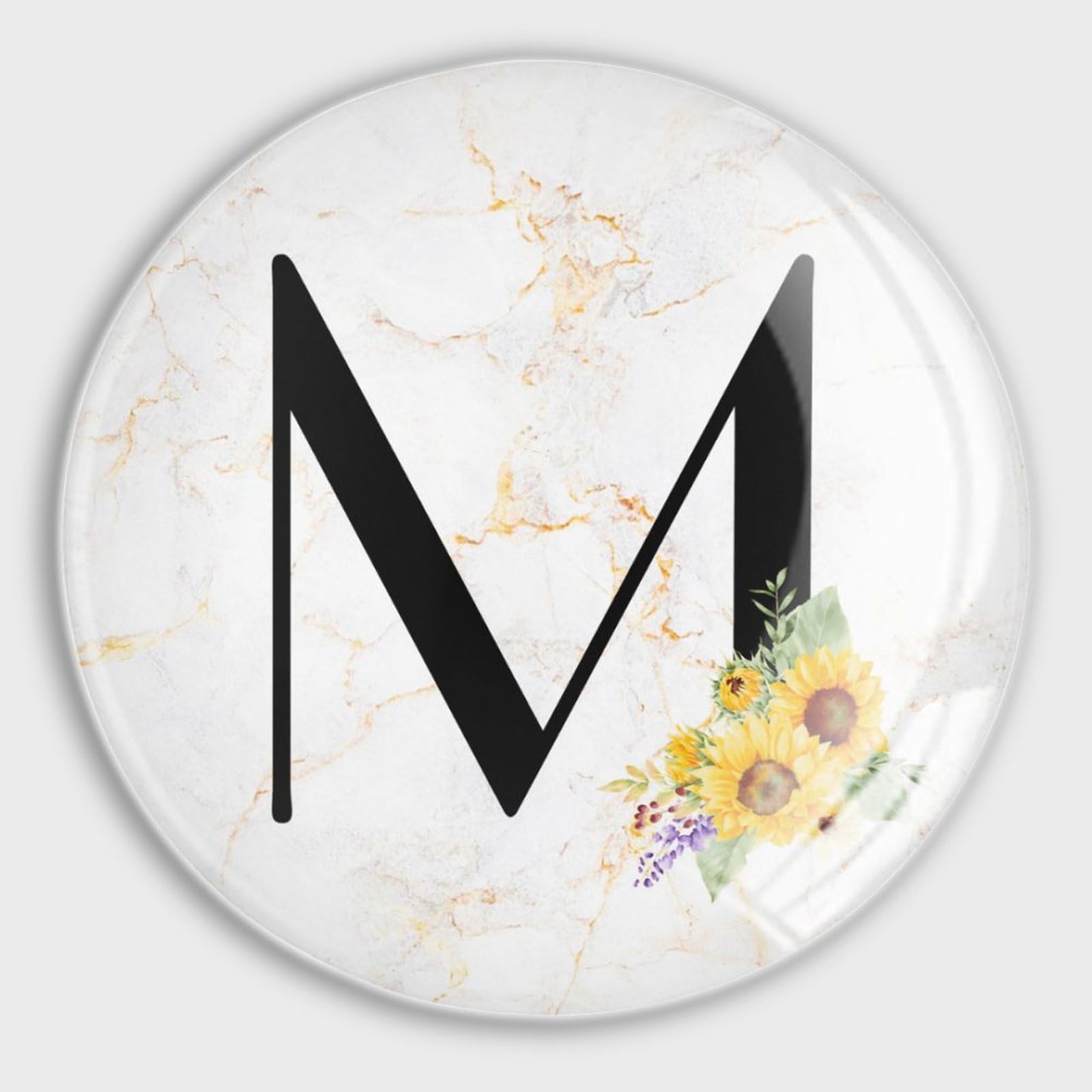 Aimants frigo en verre M tournesol - Lot de 4 magnets décoratifs pour tableau blanc