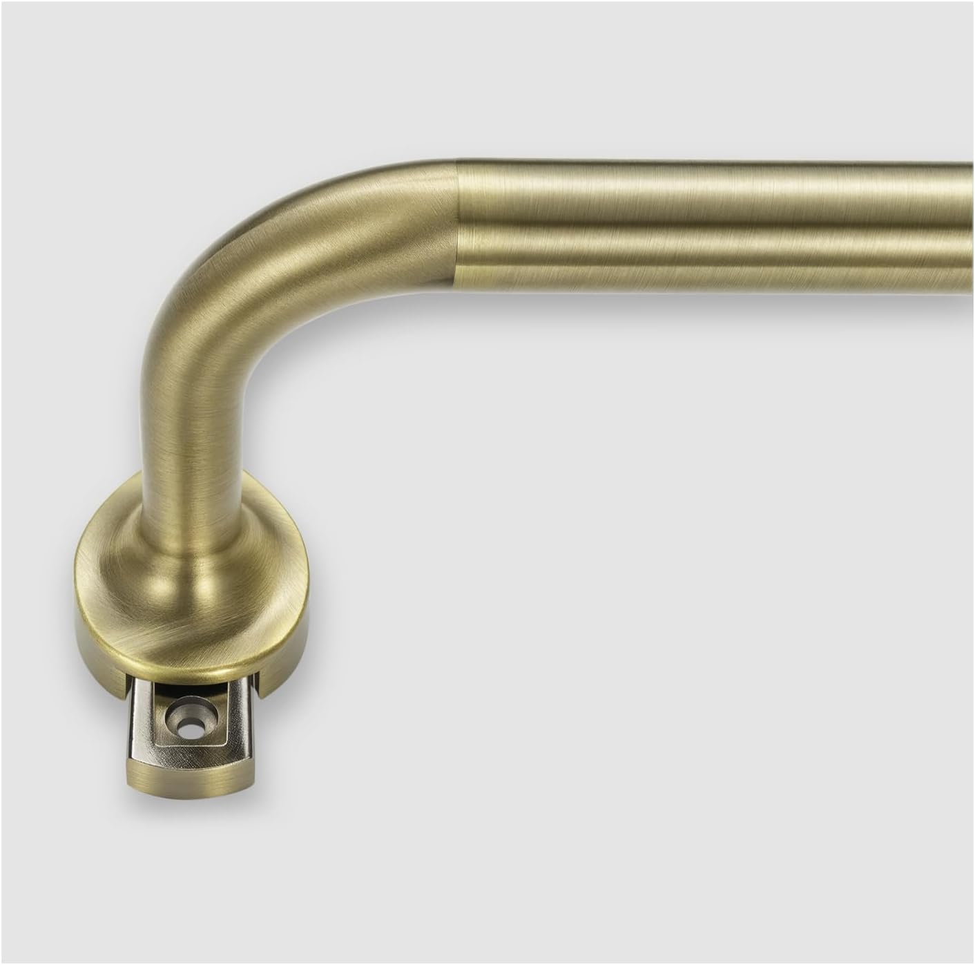 Room Darkening Rods, Single Window Rods 28-150 Inch(2.33-12.5ft) Telescoping Wrap Around Curtain Rod Splicing Structure With Hidden Base Bracket, Antique Bronze