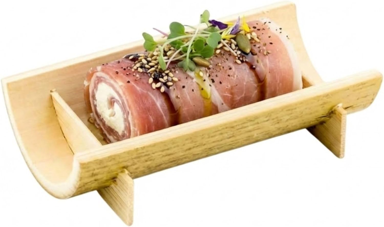 Restaurantware 4 Inch x 2 Inch Bamboo Canoe Dishes 100 Mini Bamboo Serving Boats - Heat Resistant Disposable Natural Bamboo Small Sushi Boats For Parties Or Catering