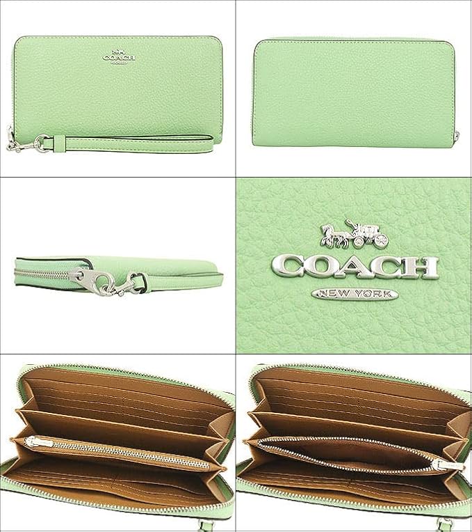 超美品　コーチ COACH 二つ折り財布 ペールピスタチオ 緑 人気完売品 超美品 コーチ COACH 二つ折り財布 ペールピスタチオ 緑 人気完売品