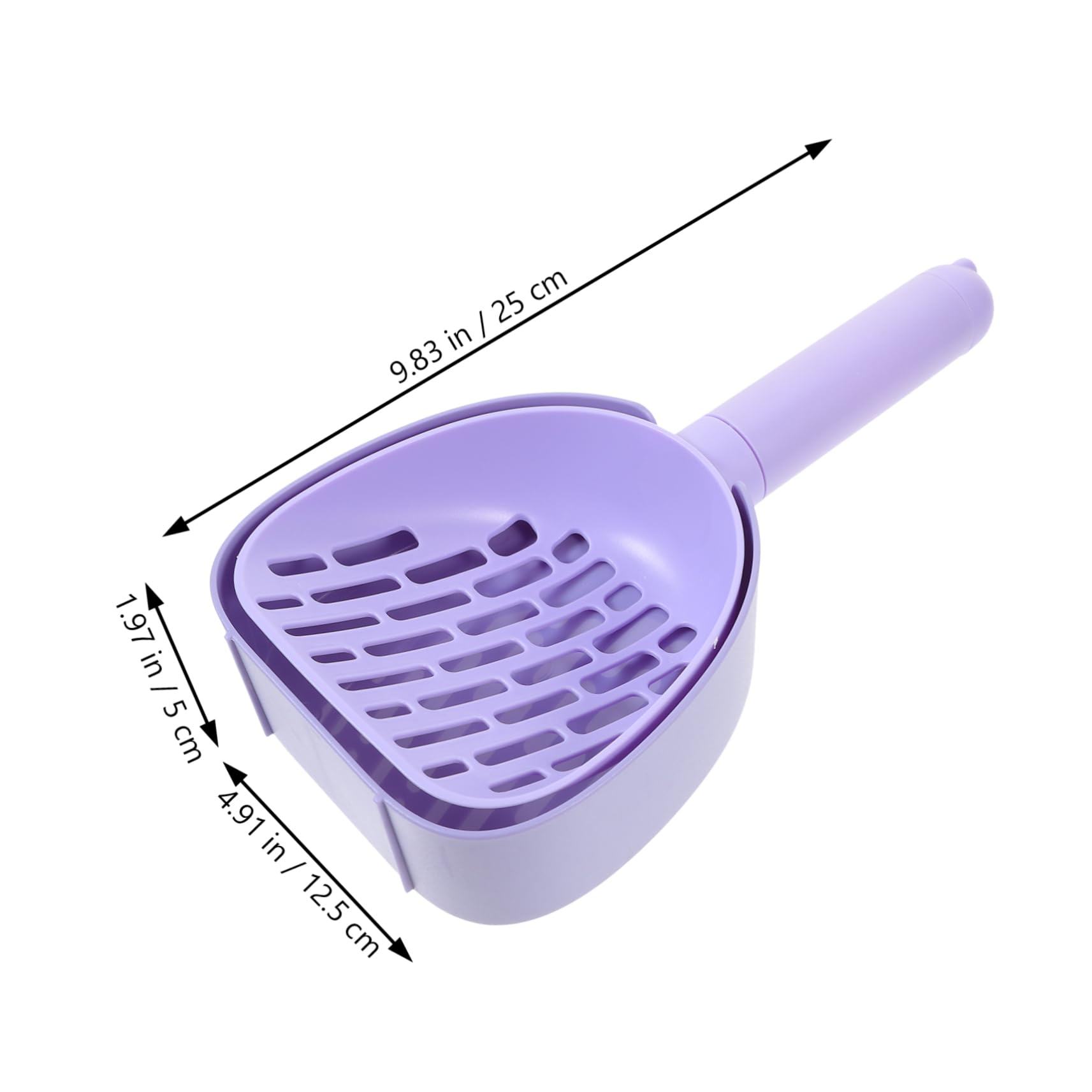 BESPORTBLE 1 Set Wall Mounted Cat Litter Scoop Littler Sifter Pets Feeder Liners Cat Tracker Cats Deep Shovels Cat Stuff Mats Cat Litter Scoop with Holder Kitten Litter Scooper Pan Abs Purple