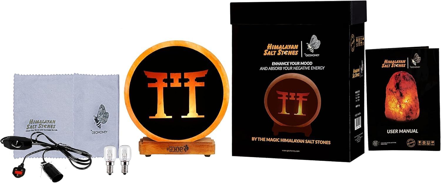 Geohoney Himalayan Salt Lamp - Shinto Sign GH-CSL-046