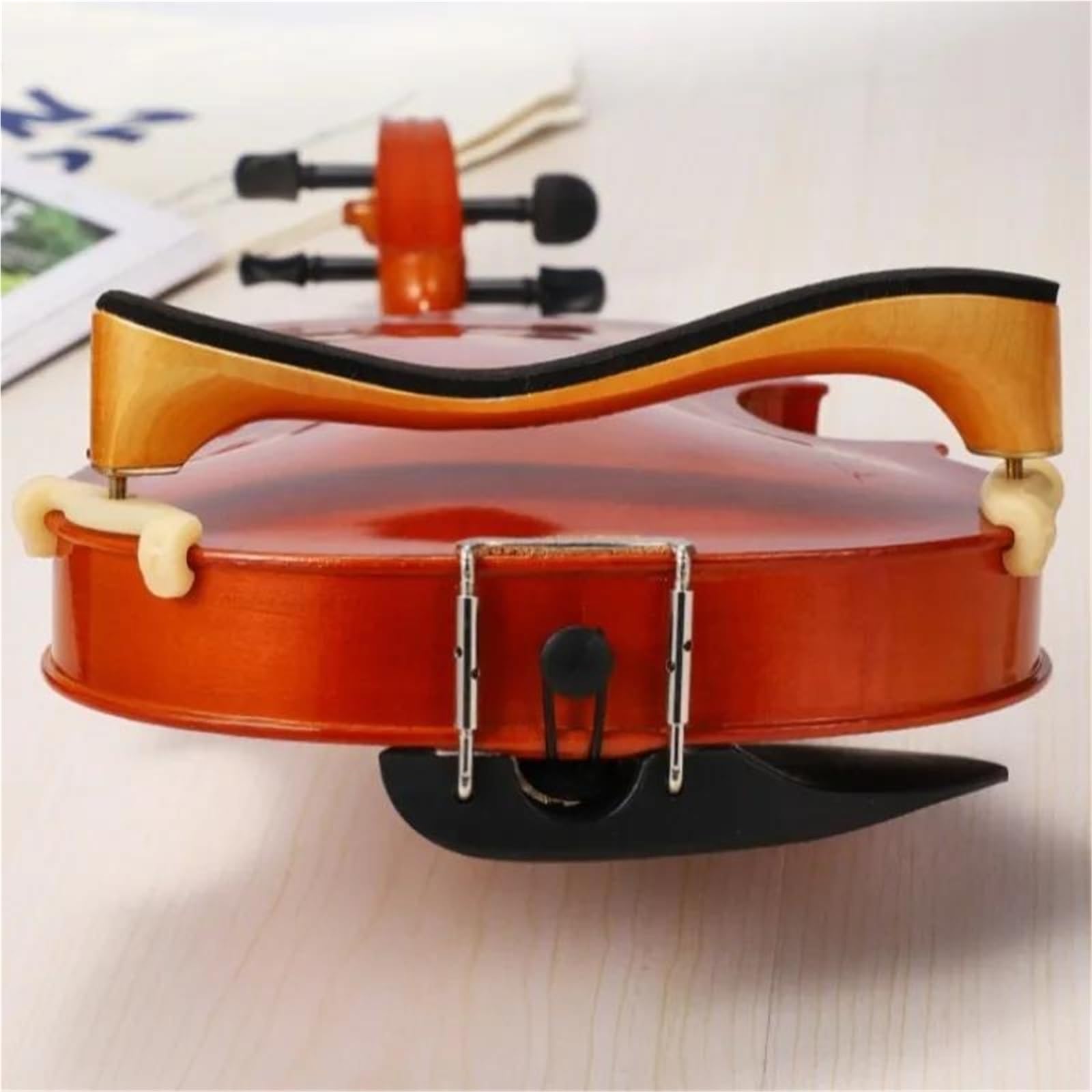Spalla Professionale Per Violino In Legno Massello Per Principianti 4/4 3/4 1/2 1/8 1/4 Cuscinetti Morbidi Strumenti A Corda Portatili parti di violino | Poggiaspalla per violino(1-8 1-4stripe)