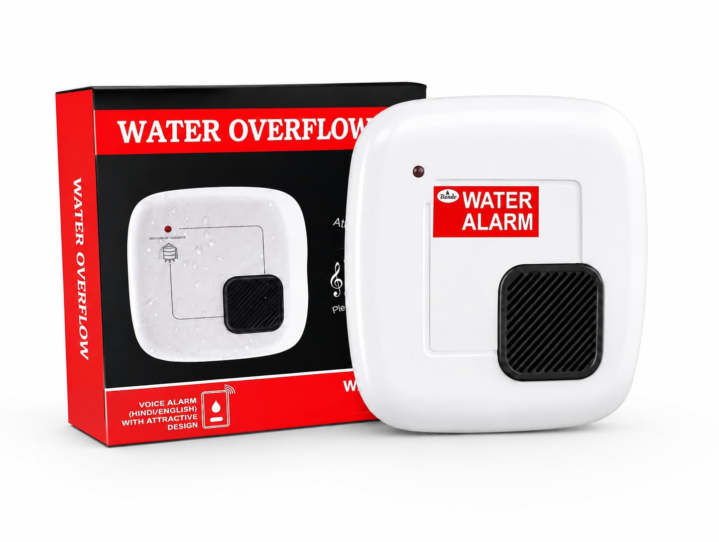 Bunde Water Tank Overflow Alarm with Loud Voice Alert (Hindi & English) | Overflow Warning Device | Free Brass Sensors | Water Alarm Bell-picture-15