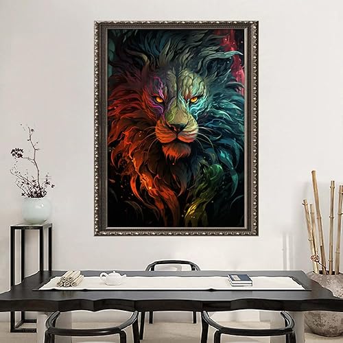 Miniatura 64 de Leczany Kit de estampado de punto de cruz para adultos o niños, hermoso paisaje junto al río, patrones de bordado de bricolaje, kit de manualidades