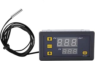 Digital Thermostat, W3230 DC 24V Digitaler Temperaturregler -20℃~100℃, Digitalanzeige Thermostat-Steuerschalter mit Sensor Sonde, LCD Temperaturregler Meter Regler, Alarm bei Hoher Temperatur