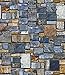 3D Stone Brick Wallpaper Self-Adhesive Vinyl Decorative Paper Easily Removable Wallpaper Peel Stick Waterproof Wall Covering for Home Design (17.7"×39.4")