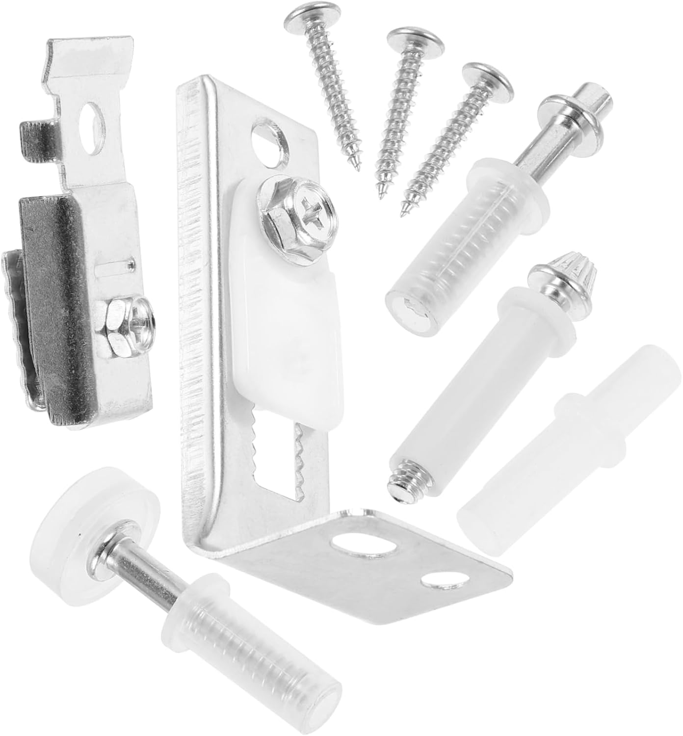1 Set Pulley Sliding Door Nation Lock Doorbell Garage Door Holder By Door Parts Sliding Door Rail Guide Wheel Sliding Door Track Stainless Steel Silver