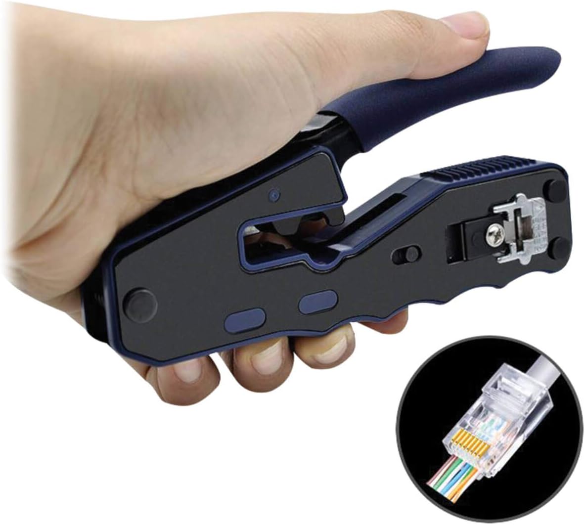 Tripp Lite Crimping Tool with Cable Stripper for Pass-Through RJ45 Plugs (T100-PT1)