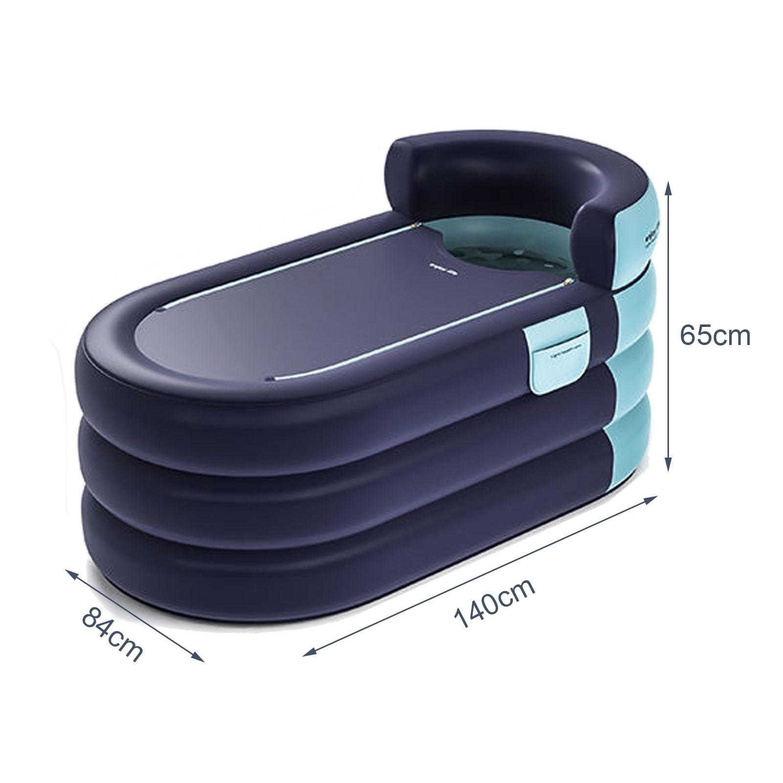 Vasca idromassaggio gonfiabile con pompa elettrica, vasca portatile per adulti SPA, vasca da bagno indipendente con tubo di scarico, coperchio, ideale per bagno caldo e bagno di ghiaccio (arancione